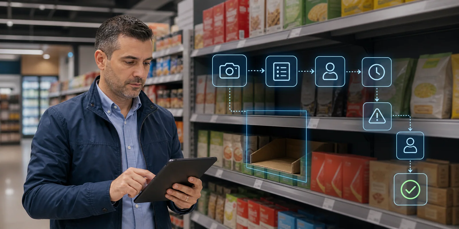 Workflow orchestration във FMCG: как проблем от рафта стига до правилния човек